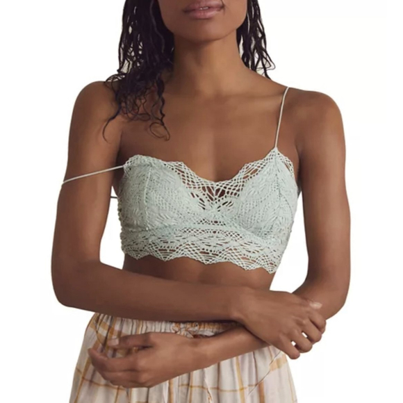 FREE PEOPLE Mariana Clear Blue Bralette - Picture 1 of 6